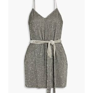 Retrofete Claire Sequin Dress - gunmetal